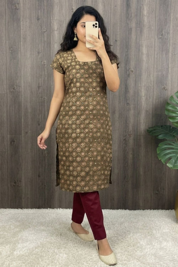 Viyara Green Kurti Set