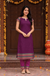 Geetanjali Magenta Narayanpet cotton Kurti Set (Set of 2)