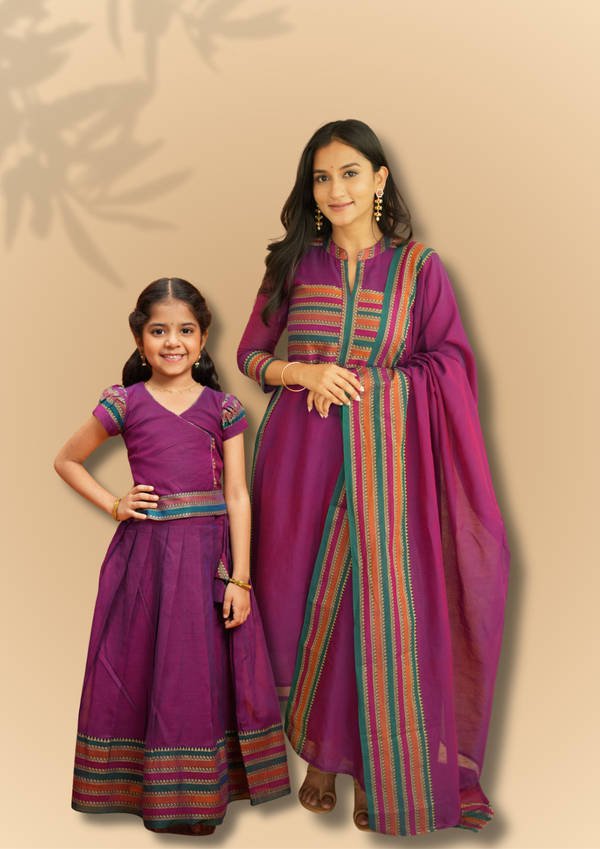 Vanika Magenta Mom & Me Set