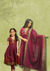 Avanti Maroon Anarkali Mom & Me Set