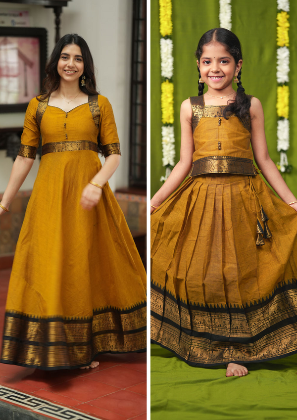 Suhasini Mustard Mom & Me Set