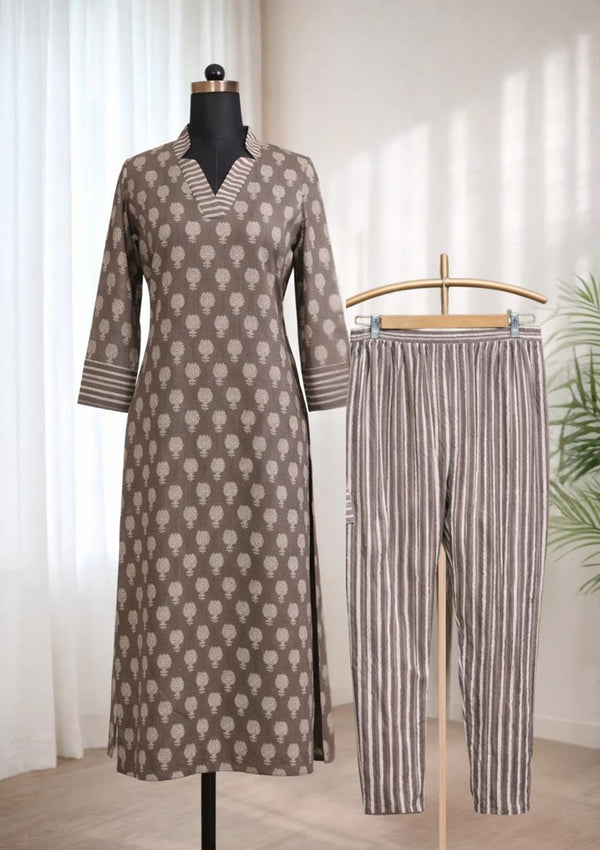 Dhriti Grey Kurti With Pant