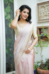 Yazhmozhi Peach Multicolour Saree (Set of 2)
