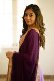 Isha Purple Georgette Dress