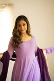 Isha Purple Georgette Dress