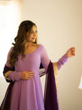 Isha Purple Georgette Dress