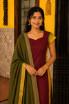 Vennila Brown Chettinad Cotton Kurti Set ( Set of 2 )