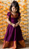 Cotton Pavadai Sattai: Readymade Girl Kids Traditional Skirt and Top Sets