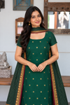 Meghna Green Chanderi Kurti Set ( Set of 2 )