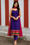 Charvi Violet Narayanpet Kurti Set (Set of 2)