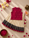 Karunya Ivory with Maroon Lehenga Mini