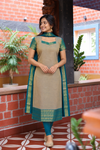 Poonguzhali Grey Chettinad Cotton Kurti Set ( Set of 2 )