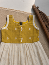Bindu Ivory with Gold Frock Mini