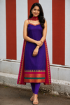 Charvi Violet Narayanpet Kurti Set (Set of 2)