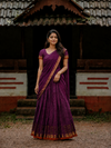 Venba Wine Chettinad Cotton Halfsaree (Set of 3 )