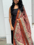 Dharvi Maroon With Kalamkari dupatta