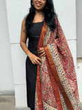 Dharvi Maroon With Kalamkari dupatta