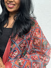 Dharvi Black With Maroon Patola Dupatta