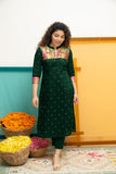 Shilpa Green Kurti Set