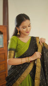 Prisha Olive Green Halfsaree – Mom & Me Set