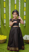Abiradhi Black Handloom Top & Skirt Mini