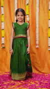 IMD - Gautami Green Handlloom Top & Skirt Mini