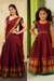 Riddhi Maroon Halfsaree with Frock Mom and Me