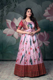 Pink Paithini Banaras silk Dress( FW )
