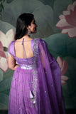 Lilac Organza Anarkali Dress