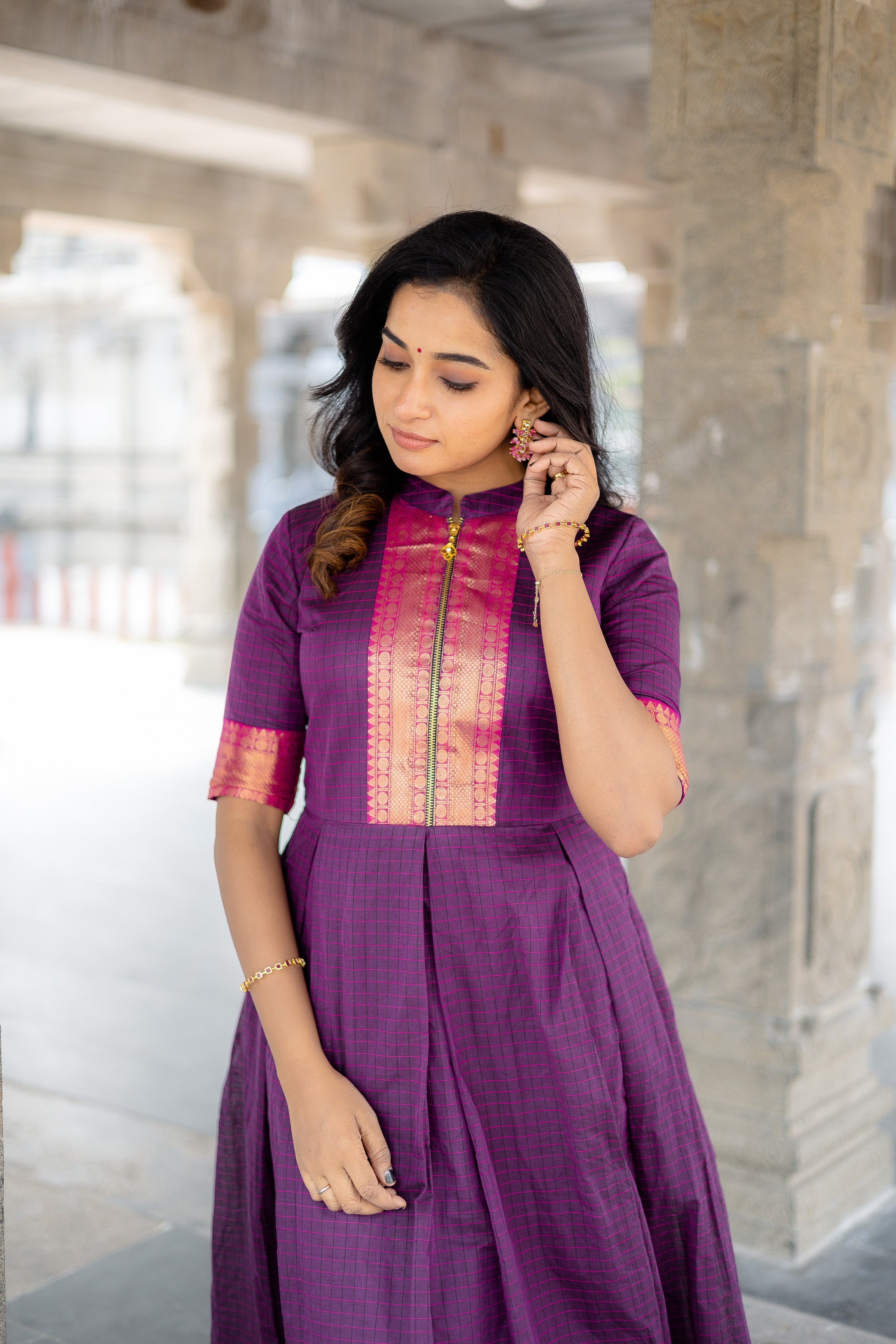 Very Stylish Long Dress..Fabric Pure Cotton...in size 42/L RATE 750/-  COURIER FREE/BOOKING WITH PAYMENT NO CASH ON… | Blouse designs indian, One  piece dress, Dress