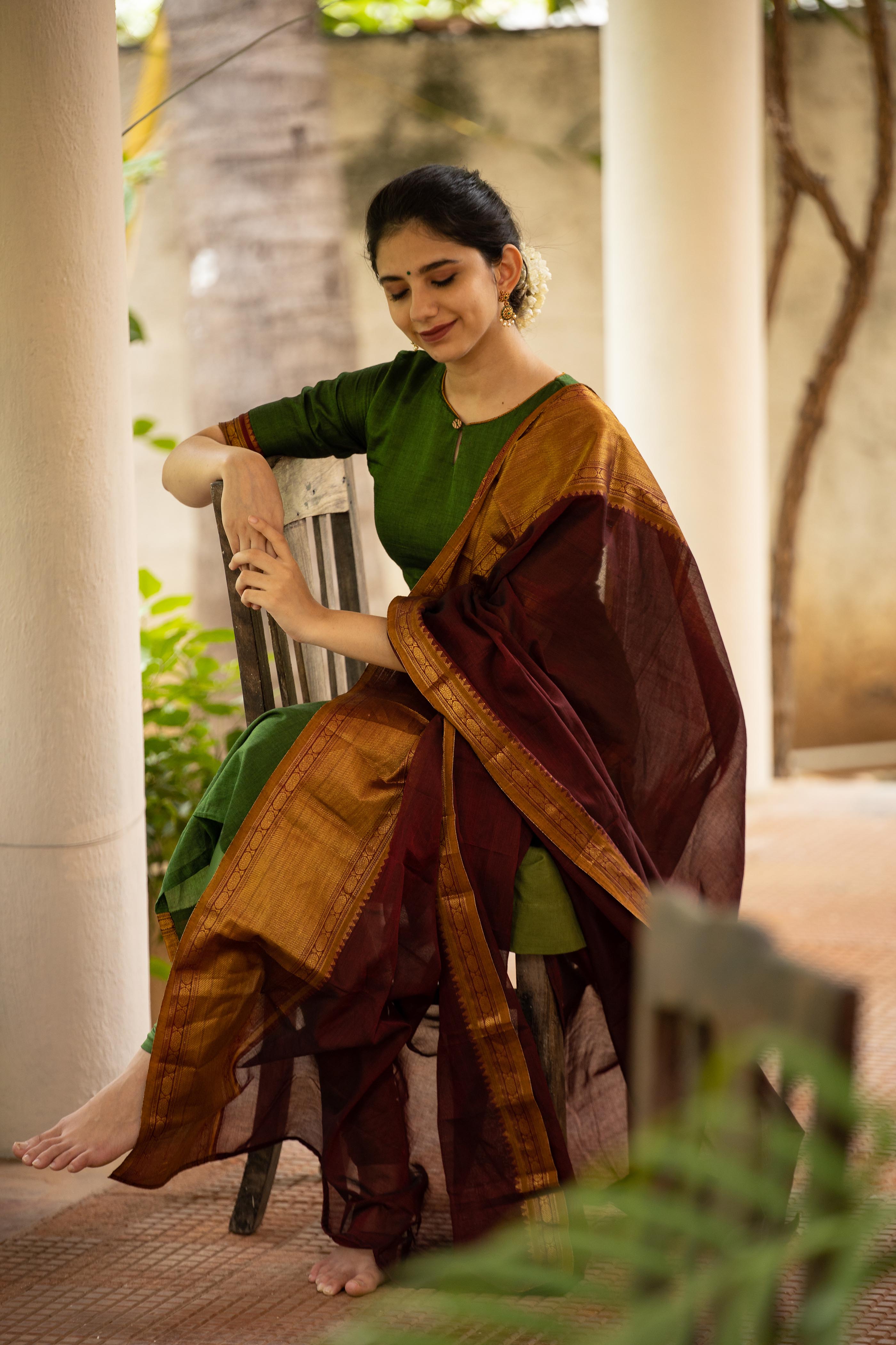 Thenmozhi Green - Unstitched Suit