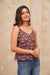 GRG - Sasha Grey with Maroon Jaipur Handblock Printed Top only - XS only