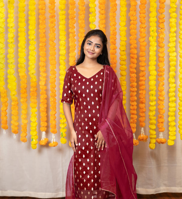 Yashodha Maroon (only Top)