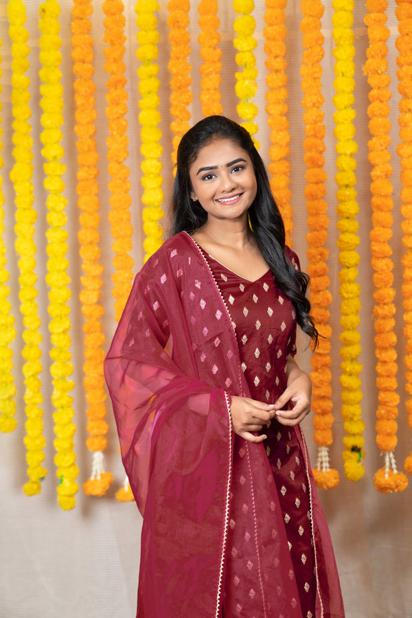 Yashodha Maroon (only Top)