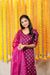 GRG - Yashodha Magenta Organza Brocade top (Kurti only) - XS only