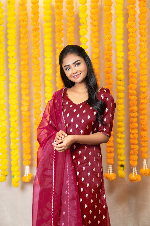 Yashodha Maroon (only Top)