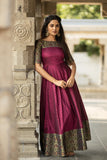 Chanderi Maxi Dress for Women - Buy Stylish Cotton Maxi Dress Online from Ekanta