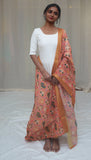 Kaavya White with Orange Patola Design Dupatta
