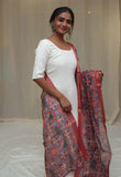 Kaavya White with Red Patola Design Dupatta