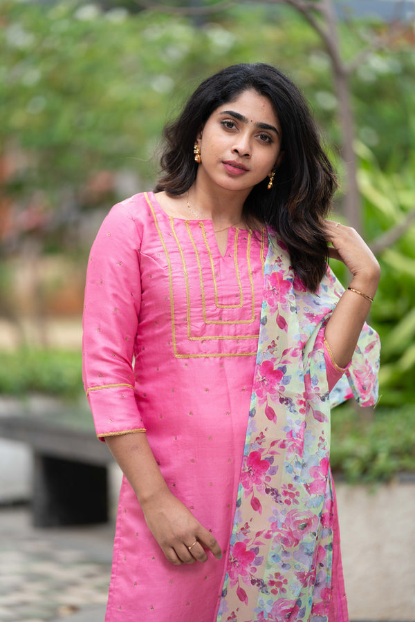 GRG - Niharika pink kurthi (Kurti only) - XS only