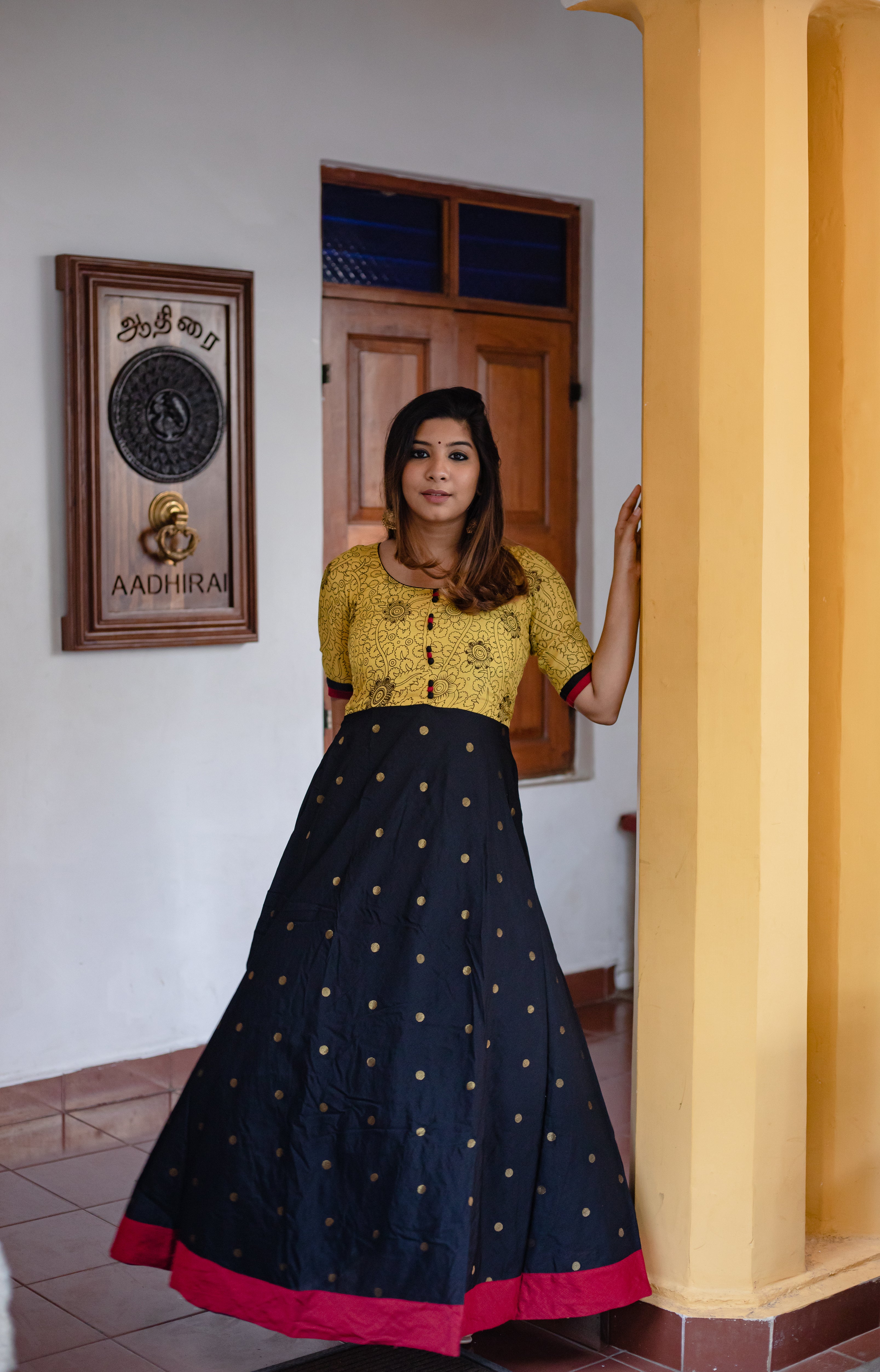 Lakshmi Silks Sky Blue Kalamkari Printed Un-Stitched Dress Material