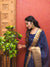 Saatvika Navy Blue Unstitched Set of Top and Dupatta freeshipping - ekantastudio