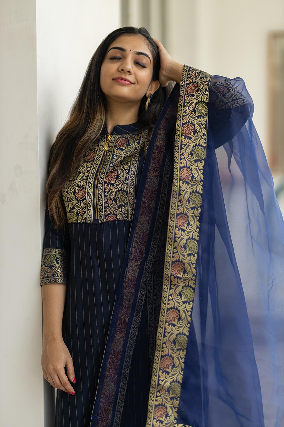 Shop our designer collection of stylish and festive cotton Kurtis with beautiful collar neck designs which comes with a elegant dupatta shawl. Perfect for all occasions and available in an array of colors and styles. Get the perfect kurta for women!