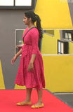 Aaniya pink bandini short flair dress freeshipping - ekantastudio