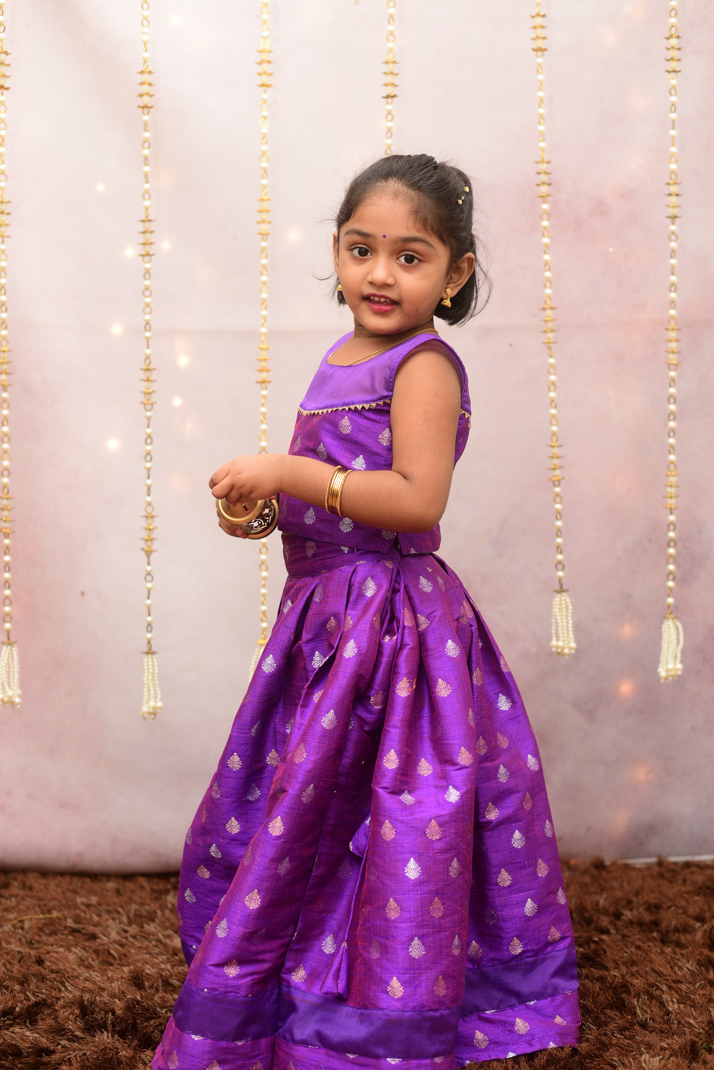 Baby Clothes for Girls Online - Shop Pattu Pavadai Sets